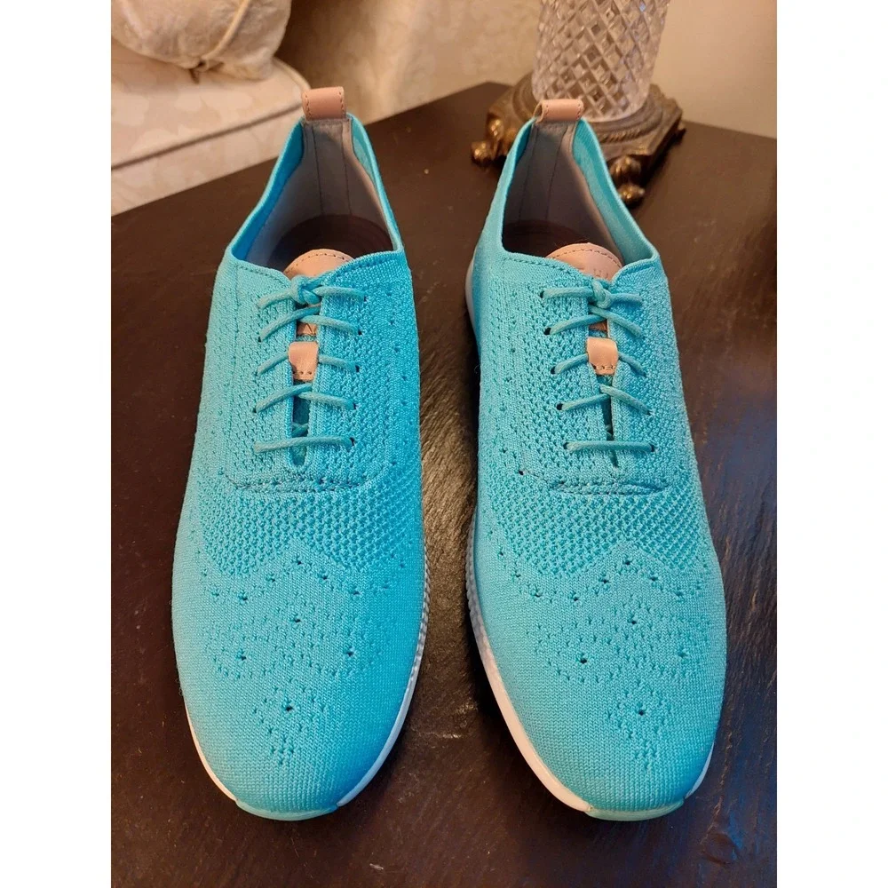 Cole Haan Wms 2.Zerogrand StitchLite Knit Blue Wingtip Oxford Shoes Size 11 NEW!